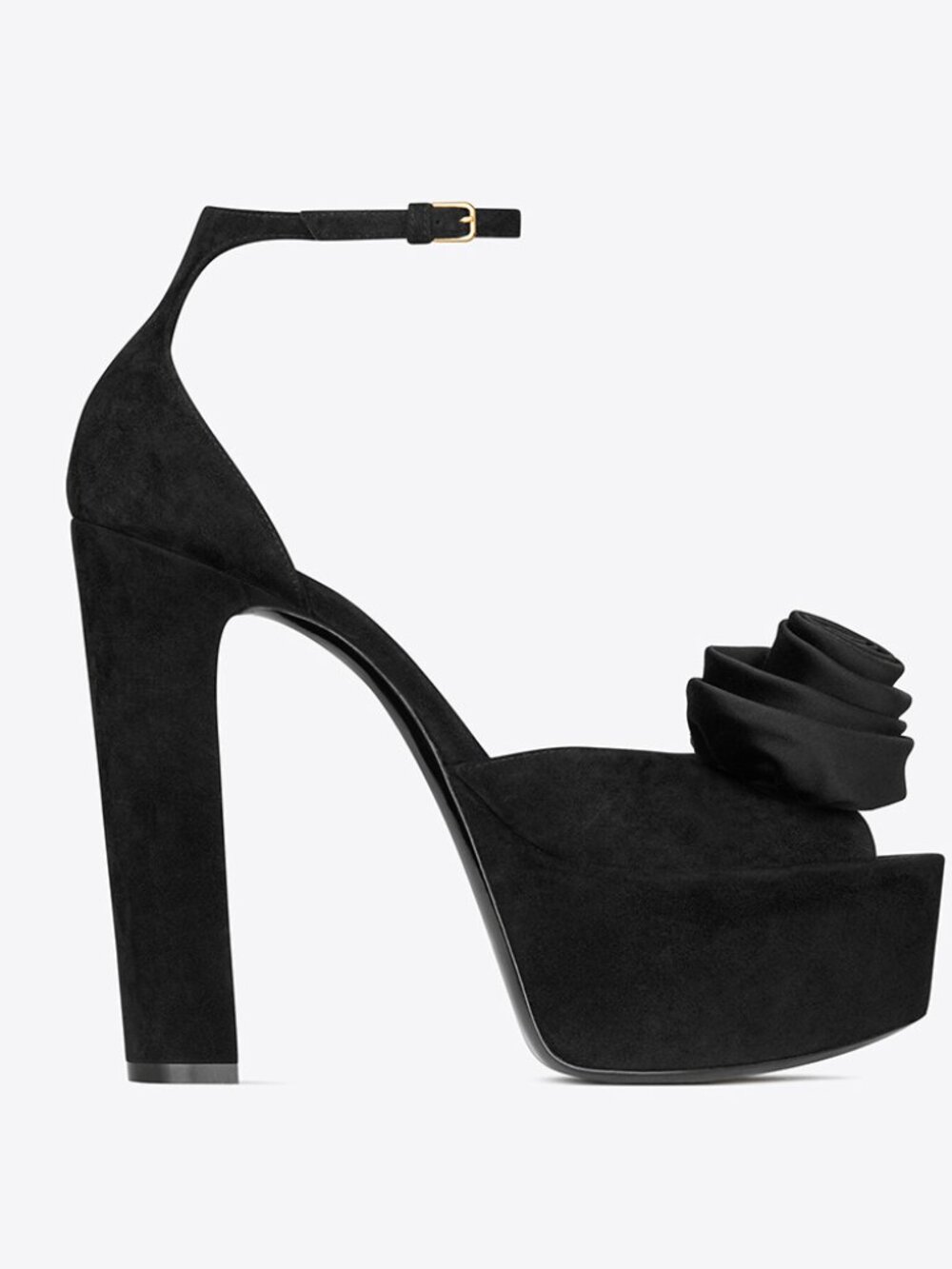 Saint Laurent Jodie Suede Platform Sandals